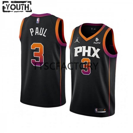 Maillot Basket Phoenix Suns Chris Paul 3 Jordan 2022-23 Statement Edition Noir Swingman - Enfant